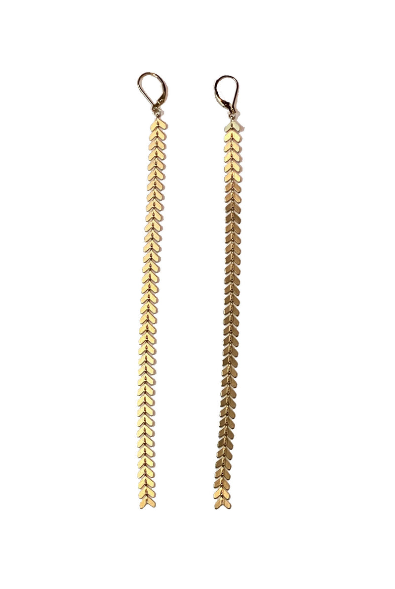 ATHENA DROP EARRINGS - GOLDTONE